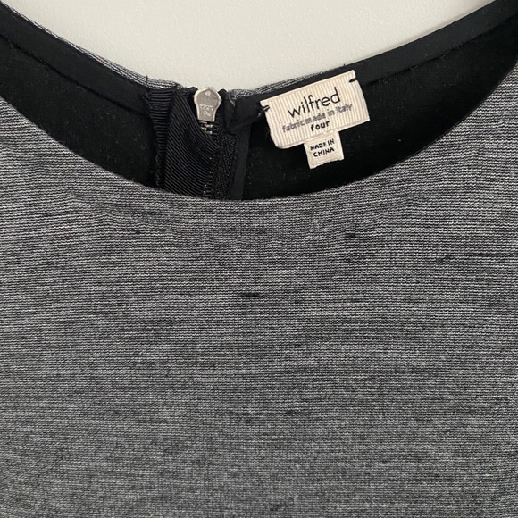 Wilfred Tartine Long Sleeve Dress Grey size 4 - Picture 3 of 3
